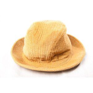 Vintage Deep Beige Thick Felt Hat Fedora Size 7 1/2" Adjustable Brim Unisex